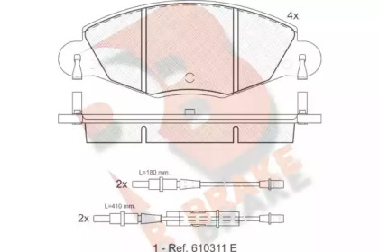 Комплект тормозных колодок (R BRAKE: RB1406)