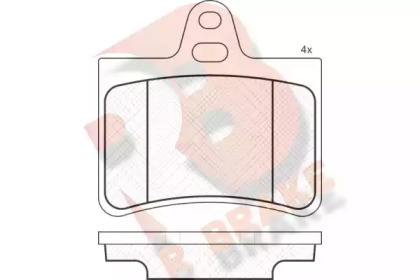 Комплект тормозных колодок (R BRAKE: RB1407)