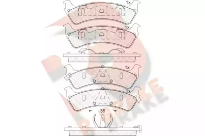 Комплект тормозных колодок (R BRAKE: RB1409)