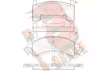 Комплект тормозных колодок (R BRAKE: RB1411)