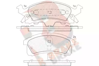 Комплект тормозных колодок (R BRAKE: RB1412)