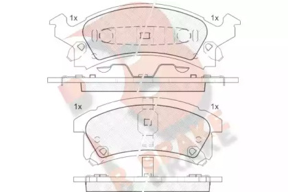 Комплект тормозных колодок (R BRAKE: RB1413)