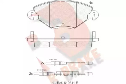 Комплект тормозных колодок (R BRAKE: RB1419)