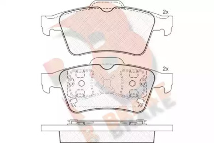 Комплект тормозных колодок (R BRAKE: RB1433)