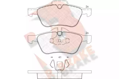 Комплект тормозных колодок (R BRAKE: RB1434)