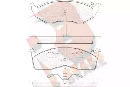 Комплект тормозных колодок (R BRAKE: RB1436)