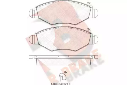 Комплект тормозных колодок (R BRAKE: RB1439)
