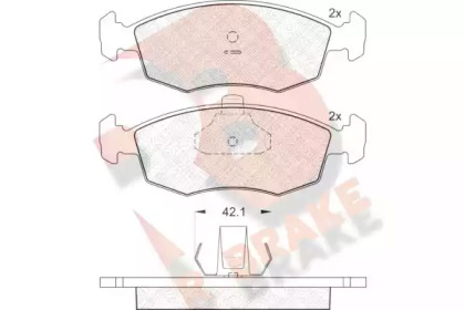 Комплект тормозных колодок (R BRAKE: RB1441)