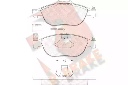 Комплект тормозных колодок (R BRAKE: RB1446)