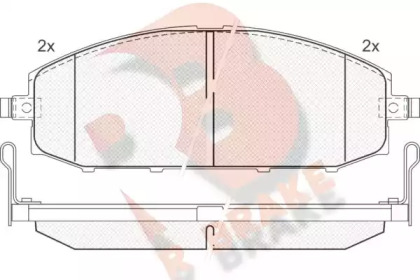 Комплект тормозных колодок (R BRAKE: RB1448)