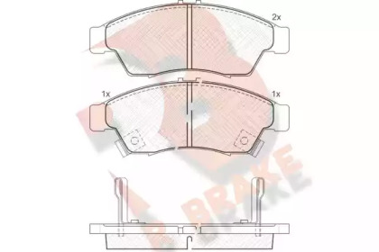 Комплект тормозных колодок (R BRAKE: RB1453)