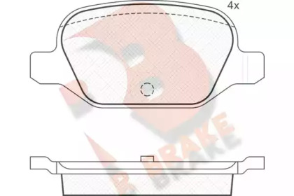 Комплект тормозных колодок (R BRAKE: RB1501)