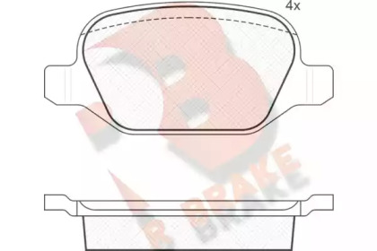 Комплект тормозных колодок (R BRAKE: RB1502)