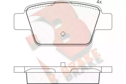 Комплект тормозных колодок (R BRAKE: RB1503)