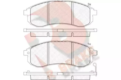 Комплект тормозных колодок (R BRAKE: RB1507)