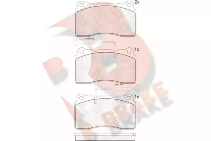 Комплект тормозных колодок (R BRAKE: RB1515)