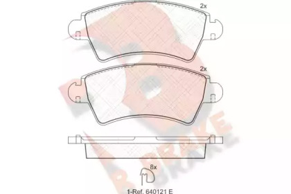 Комплект тормозных колодок (R BRAKE: RB1525)