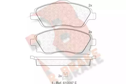 Комплект тормозных колодок (R BRAKE: RB1526)
