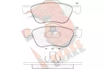 Комплект тормозных колодок (R BRAKE: RB1528)