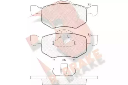 Комплект тормозных колодок (R BRAKE: RB1532)