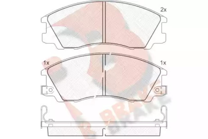 Комплект тормозных колодок (R BRAKE: RB1539)