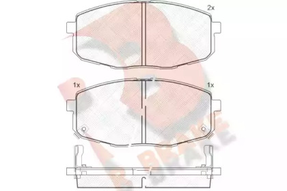 Комплект тормозных колодок (R BRAKE: RB1540)