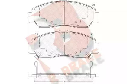 Комплект тормозных колодок (R BRAKE: RB1543)