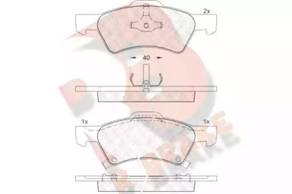 Комплект тормозных колодок (R BRAKE: RB1544)