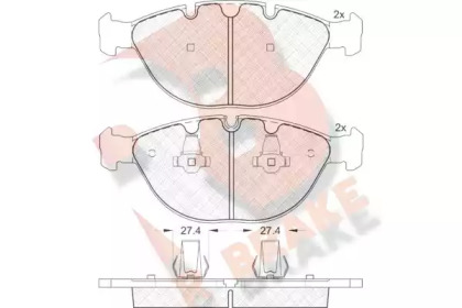 Комплект тормозных колодок (R BRAKE: RB1547)