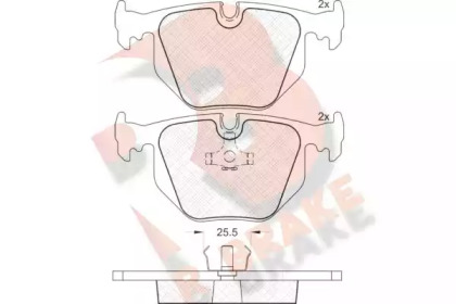 Комплект тормозных колодок (R BRAKE: RB1548)