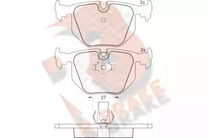 Комплект тормозных колодок (R BRAKE: RB1549)