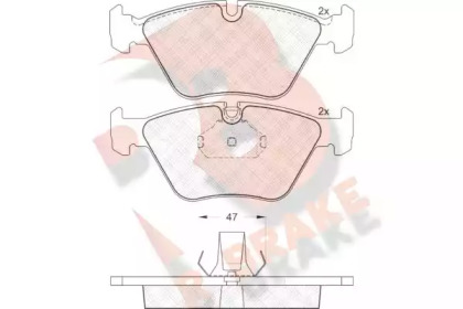 Комплект тормозных колодок (R BRAKE: RB1550)