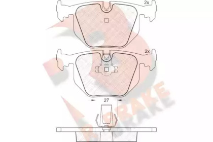 Комплект тормозных колодок (R BRAKE: RB1552)