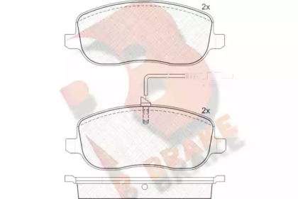 Комплект тормозных колодок (R BRAKE: RB1553)