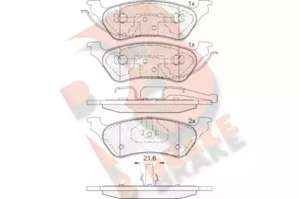 Комплект тормозных колодок (R BRAKE: RB1564)