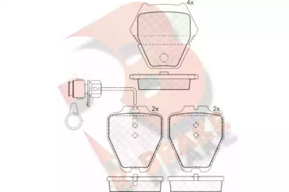 Комплект тормозных колодок (R BRAKE: RB1565)