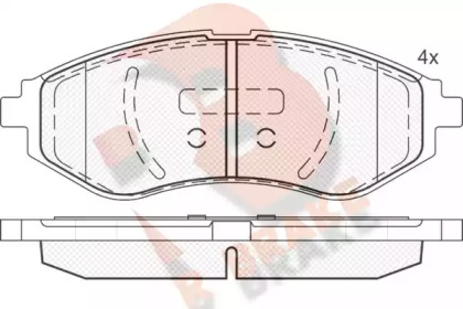 Комплект тормозных колодок (R BRAKE: RB1566)