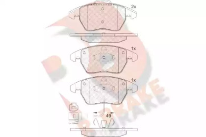 Комплект тормозных колодок (R BRAKE: RB1567)