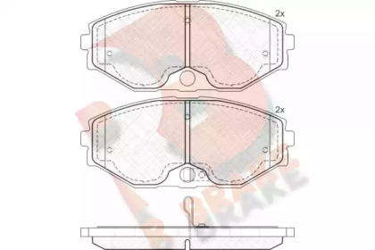 Комплект тормозных колодок (R BRAKE: RB1568)