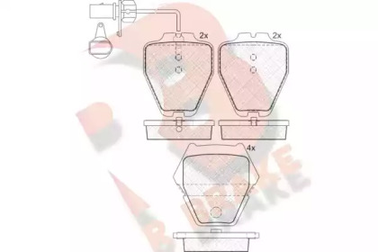 Комплект тормозных колодок (R BRAKE: RB1571)