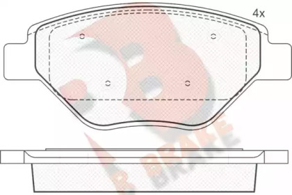 Комплект тормозных колодок (R BRAKE: RB1572)