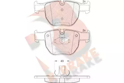 Комплект тормозных колодок (R BRAKE: RB1574)