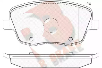 Комплект тормозных колодок (R BRAKE: RB1575)
