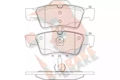 Комплект тормозных колодок (R BRAKE: RB1576)