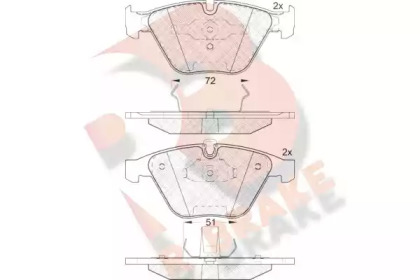 Комплект тормозных колодок (R BRAKE: RB1577)