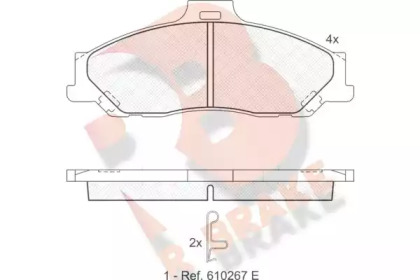 Комплект тормозных колодок (R BRAKE: RB1580)