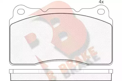 Комплект тормозных колодок (R BRAKE: RB1582)