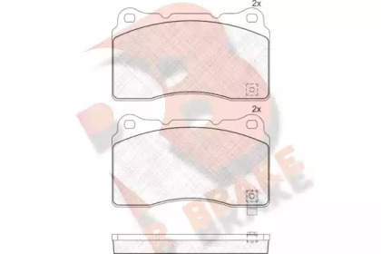 Комплект тормозных колодок (R BRAKE: RB1585)