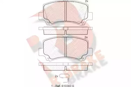 Комплект тормозных колодок (R BRAKE: RB1589)