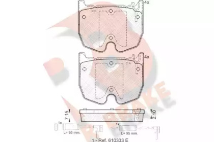 Комплект тормозных колодок (R BRAKE: RB1591)